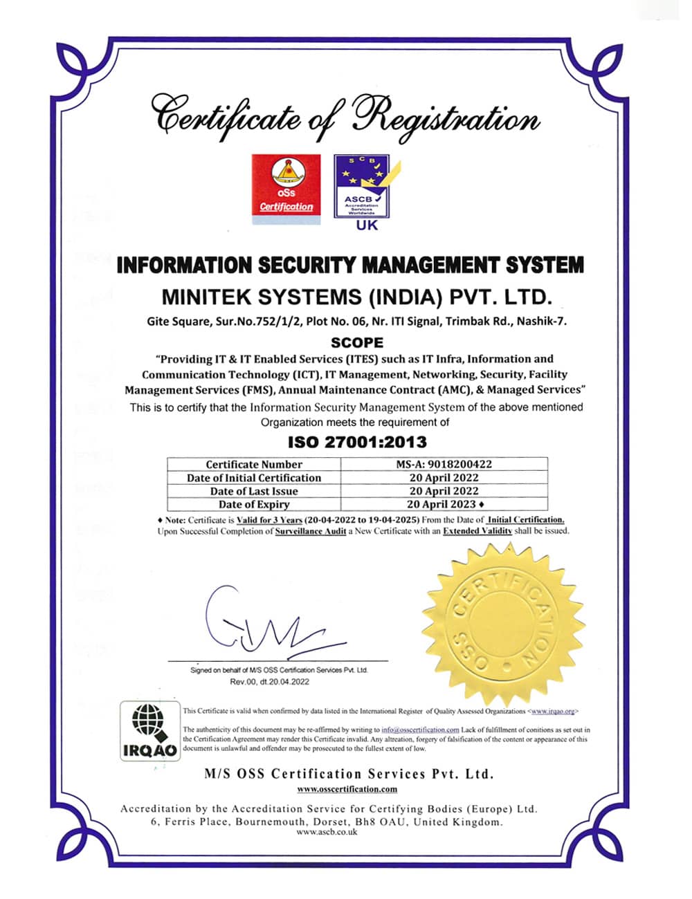ISO 27001-initial - ISMS 2022